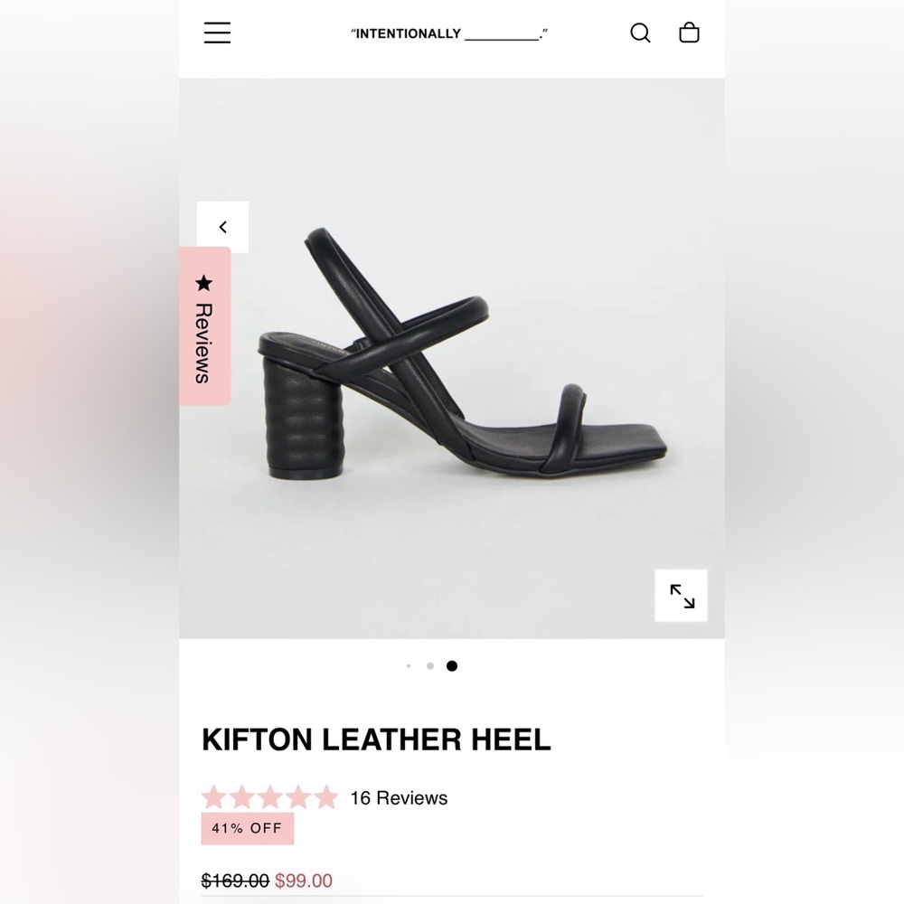 INTENTIONALLY BLANK Black Kifton Leather Heels